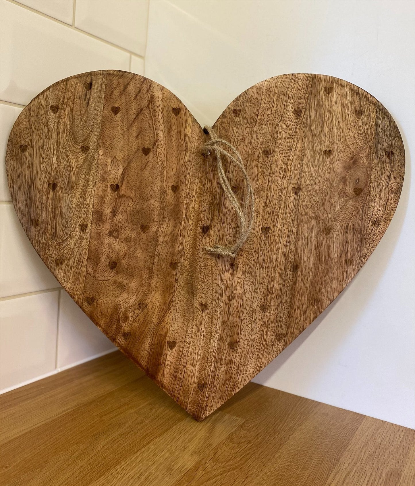 Heart Shaped Wooden Chopping Board 40cm-3