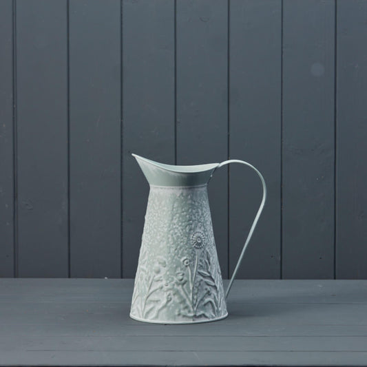 Sage Zinc Floral Jug-0