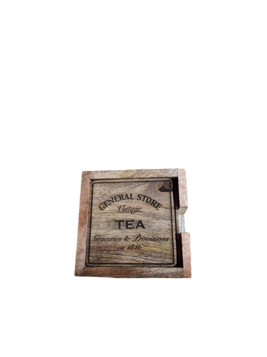 Tea General Store Coasters Set Of 4-0