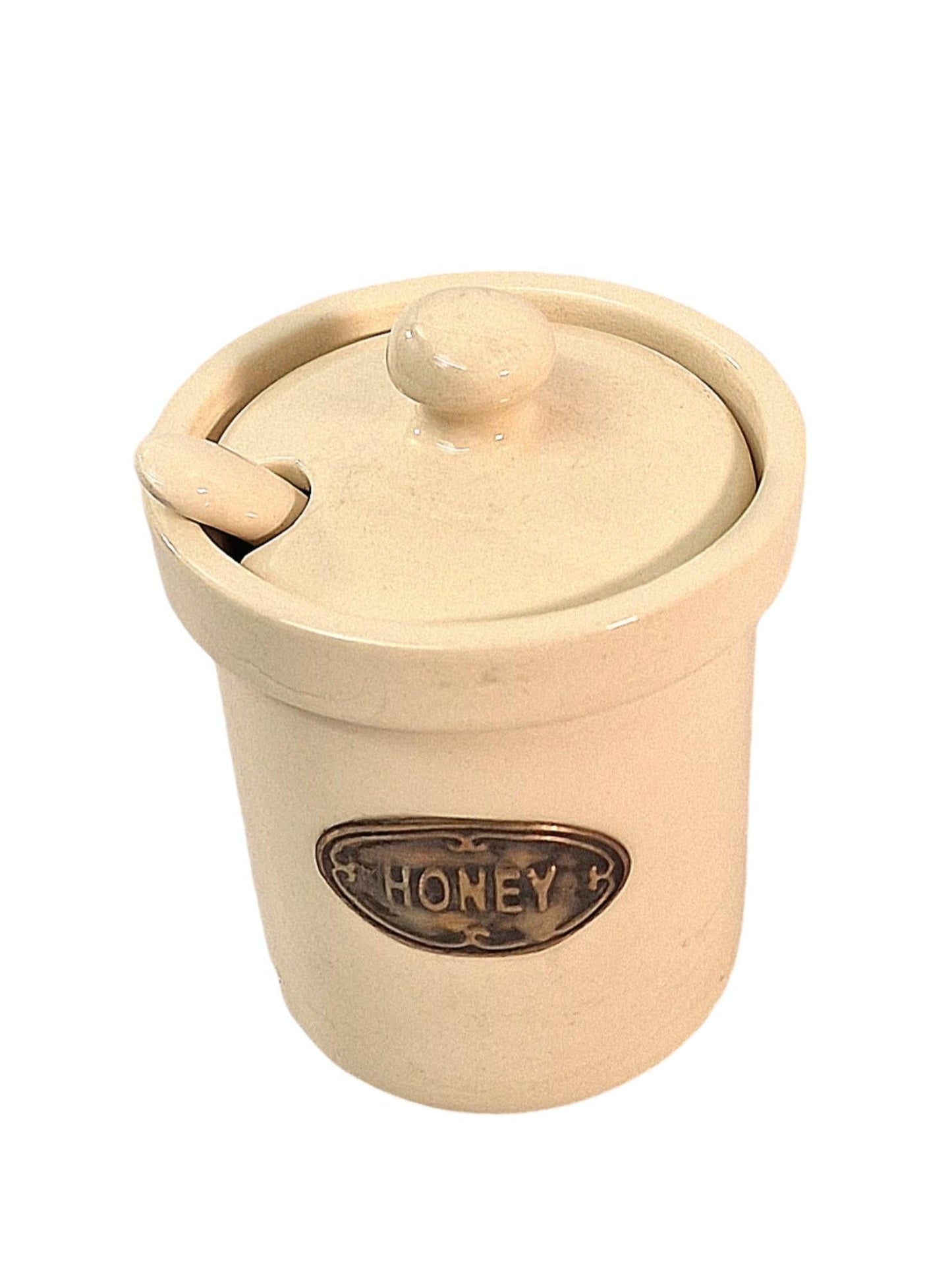 Ceramic Honey Jar with Ceramic Spoon-2